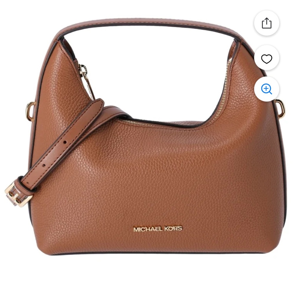 Michael Kors Ember Small Messenger Top Handle Handbag Crossbody Luggage Leather